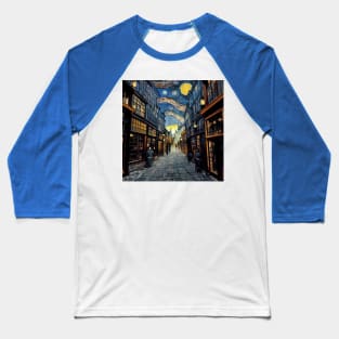 Starry Night in Diagon Alley Baseball T-Shirt